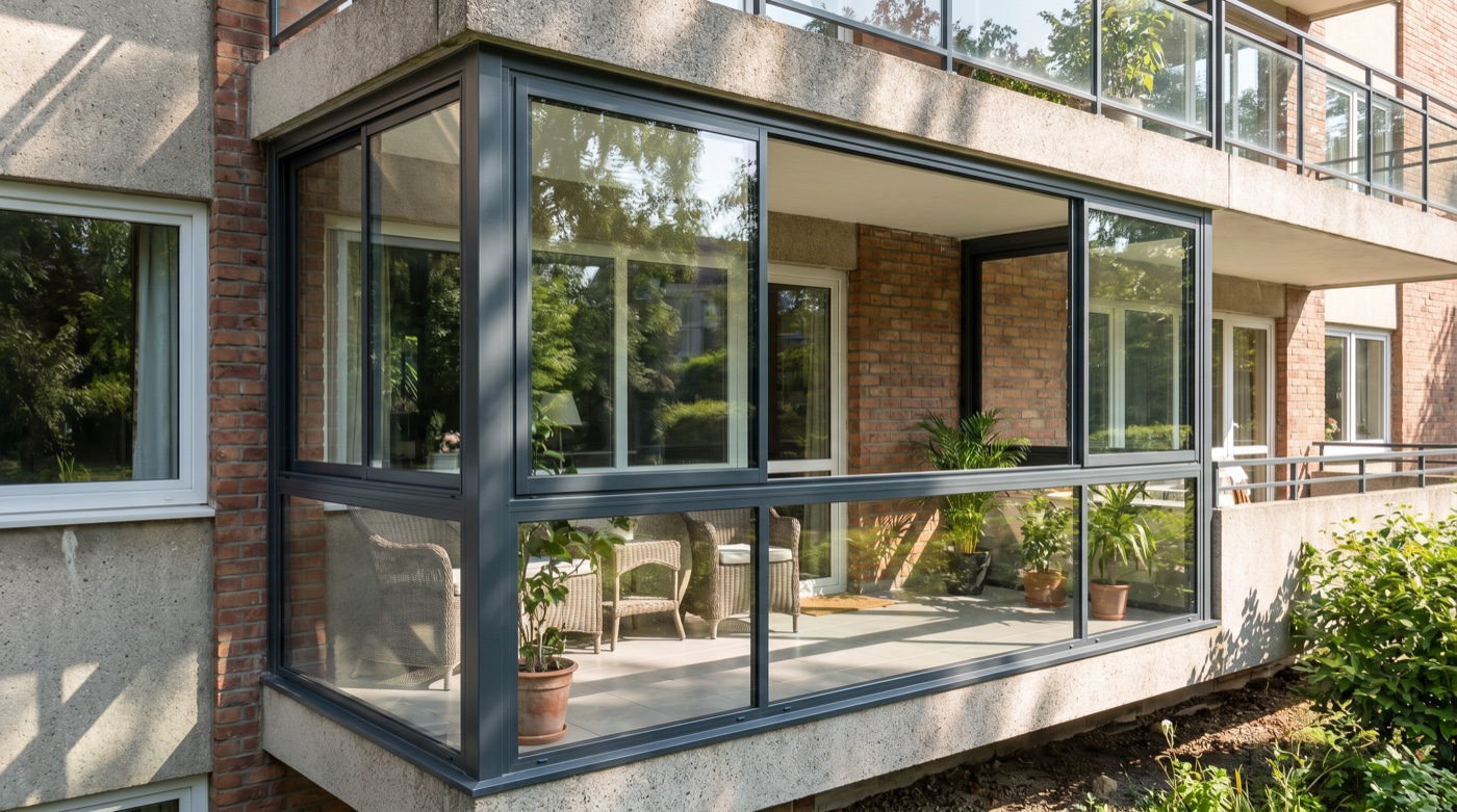 Exterior aluminium door fitted in Cádiz