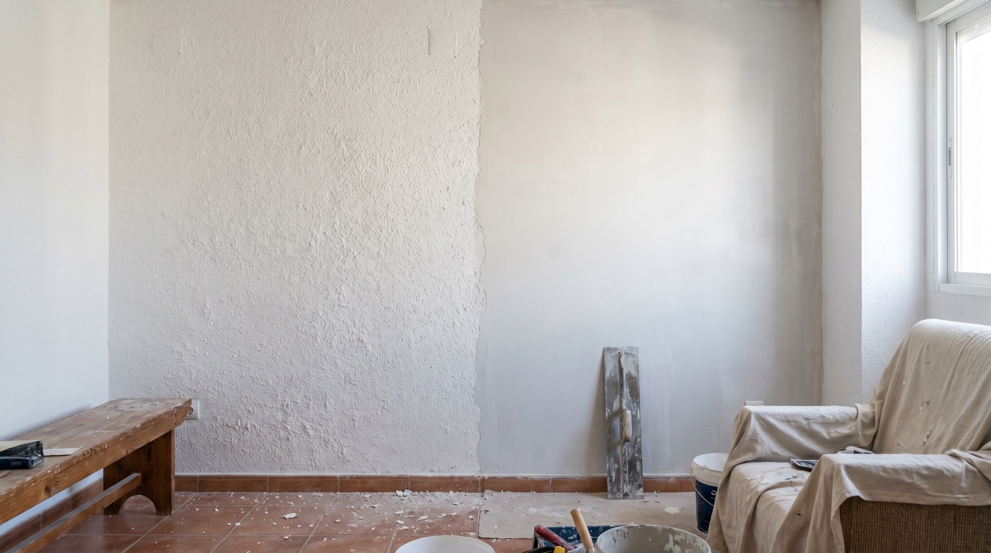 Textured-finish removal (Artex)
